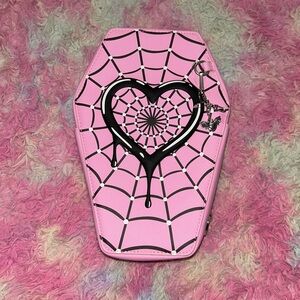 Monster High Pink Spider Web Coffin-Shaped Bag